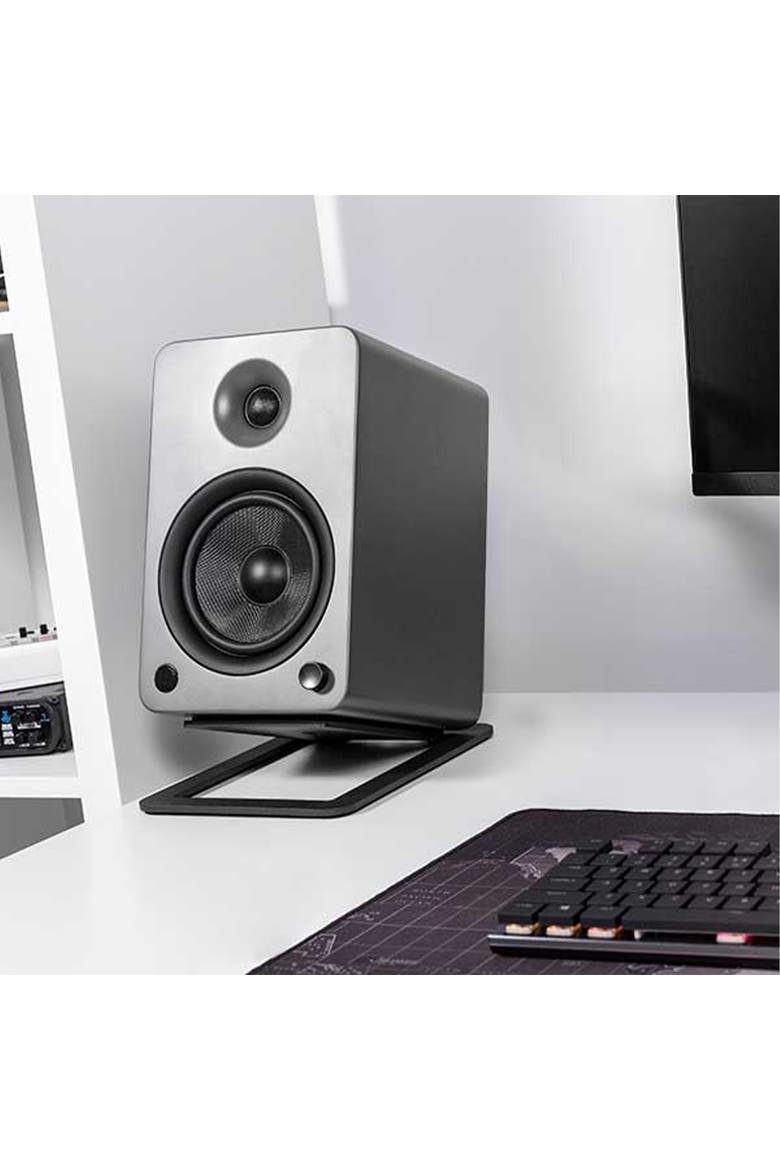 YU6 Powered Bookshelf Speakers with Built-In Bluetooth - Pair, Alternate, color, Matte Black