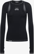 Off Season Women's Black Team USA Long Sleeve T-Shirt with Thumbholes