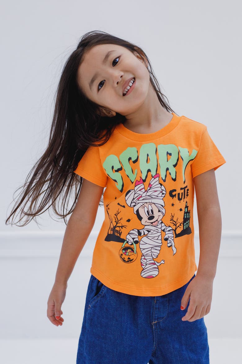 Minnie Mouse Short Sleeve T-Shirt, Alternate, color, Minnie Mummy Orange
