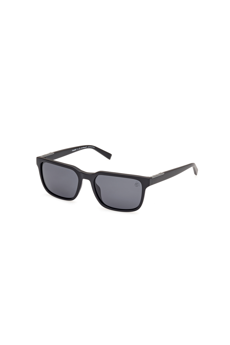 Classic Rectangular Polarized Sunglasses, Main, color, Matte Black / Smoke