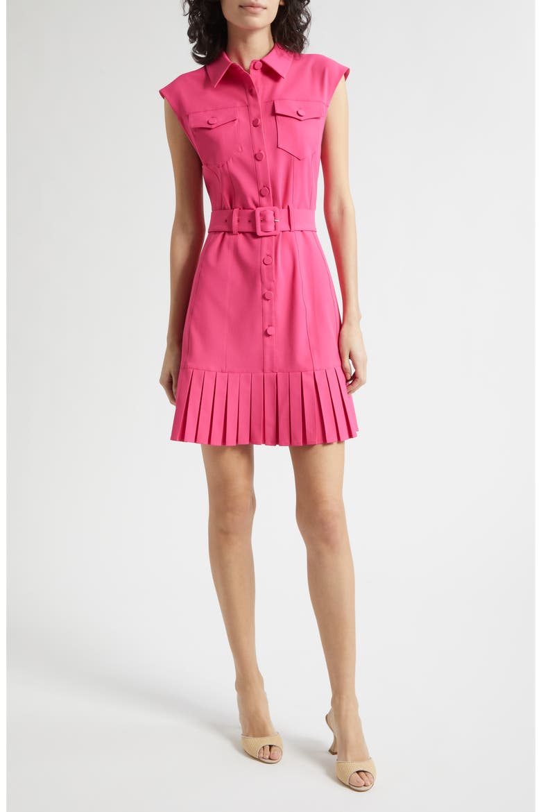 Doreen Belted Shirtdress, Main, color, BEETROOT PURPLE