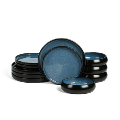 Lagoon Stoneware 12-Piece Dinnerware Set