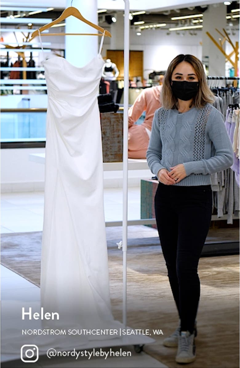 Divinity Strapless Trumpet Wedding Dress, sales video thumbnail