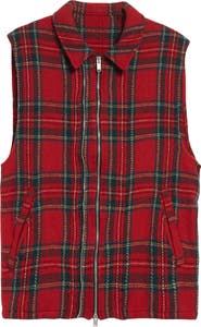 Undercover Plaid Wool Vest