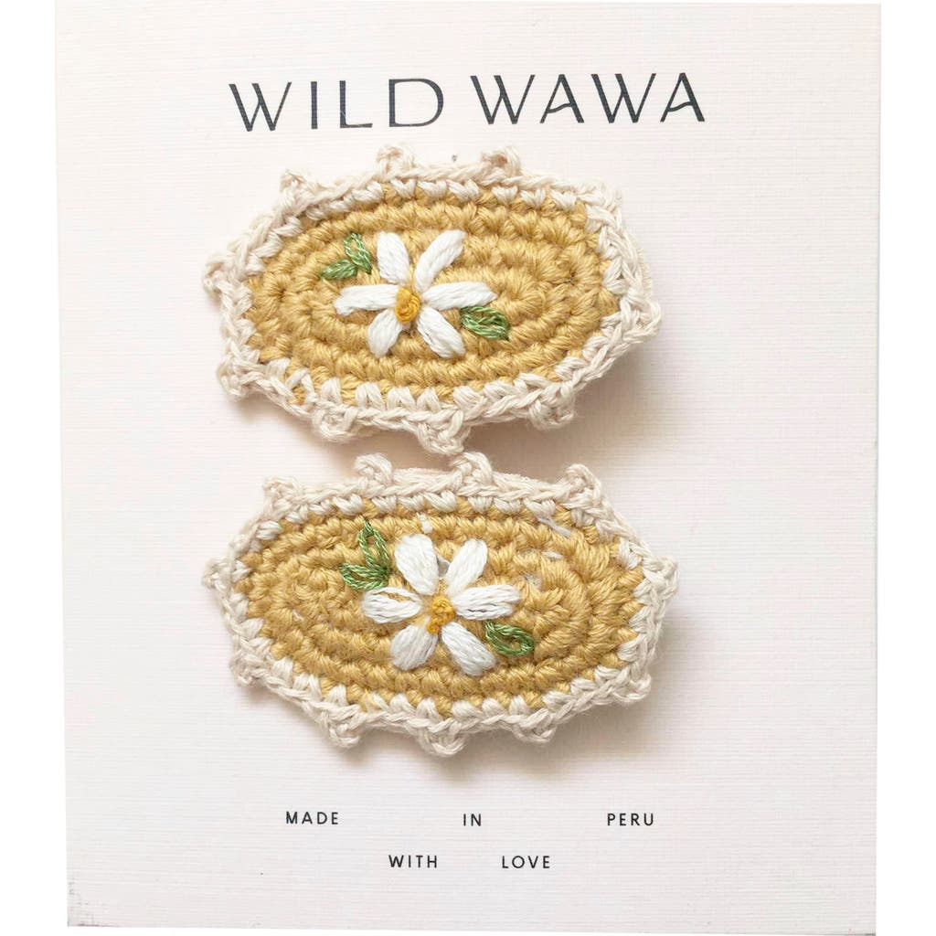 Wild Wawa Scallop Clip Set In Yellow