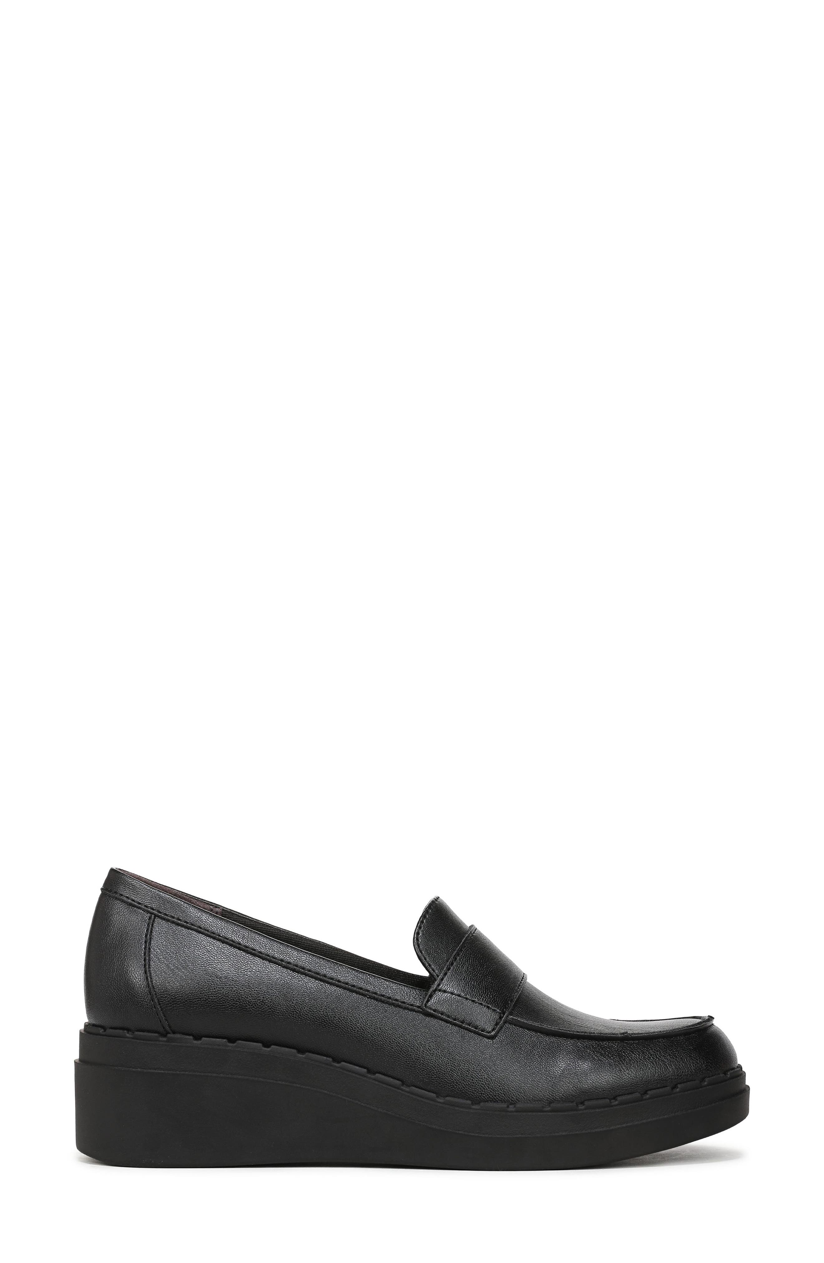 LifeStride Dolce Platform Wedge Loafer, Alternate, color, Black