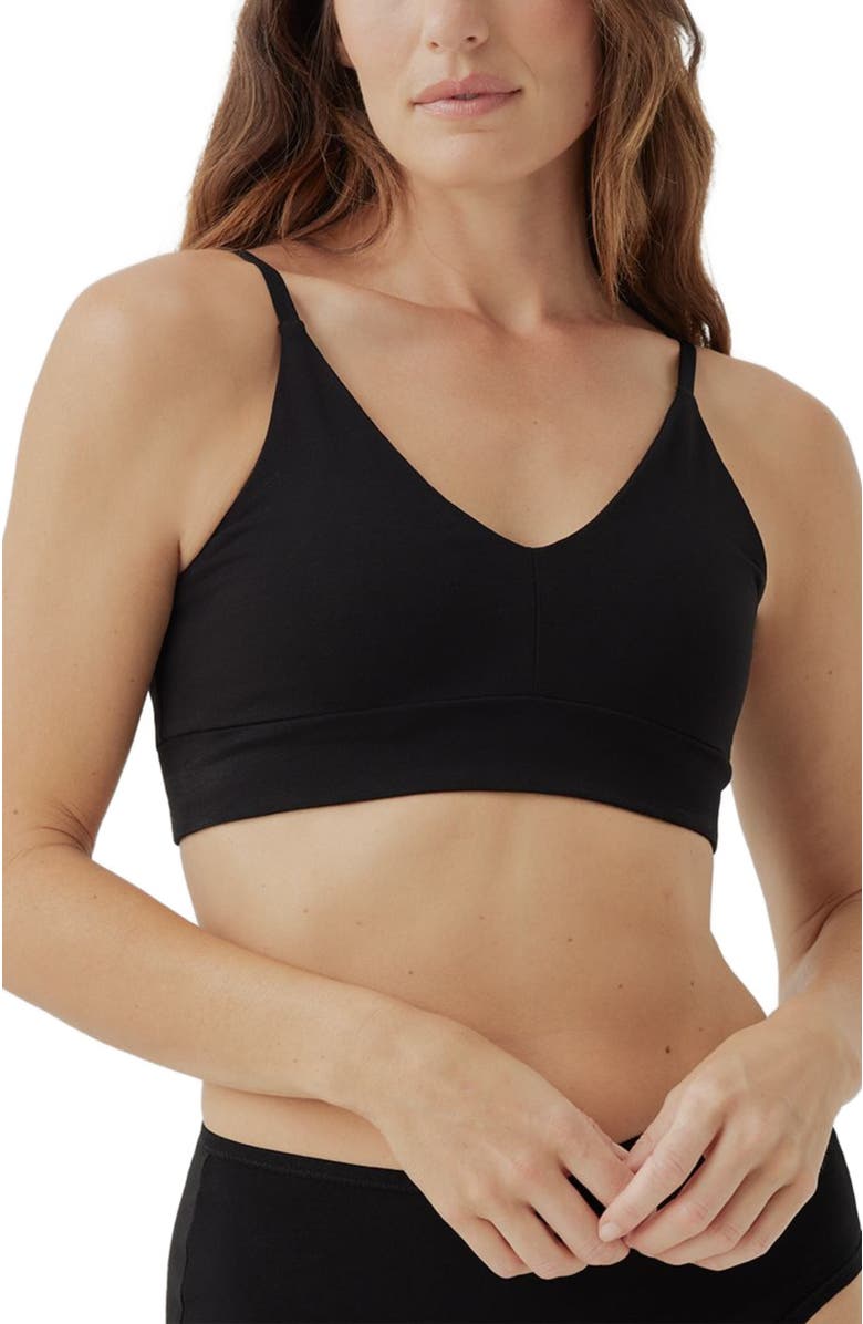Pact Organic Cotton Everyday Classic T-Shirt Bra, Alternate, color, Black