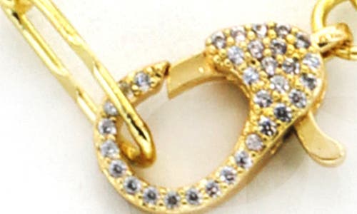 Panacea Pavé Lobster Clasp Chain Necklace In Gold