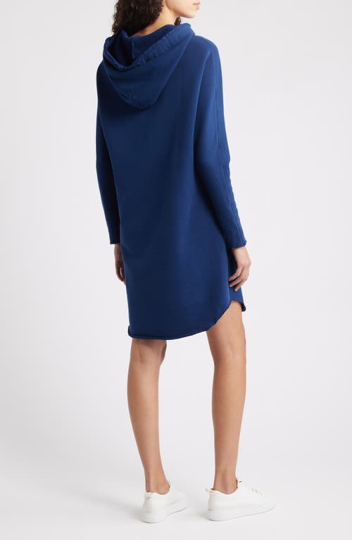 Frank & Eileen Mini James Fleece Hoodie Dress In Blue