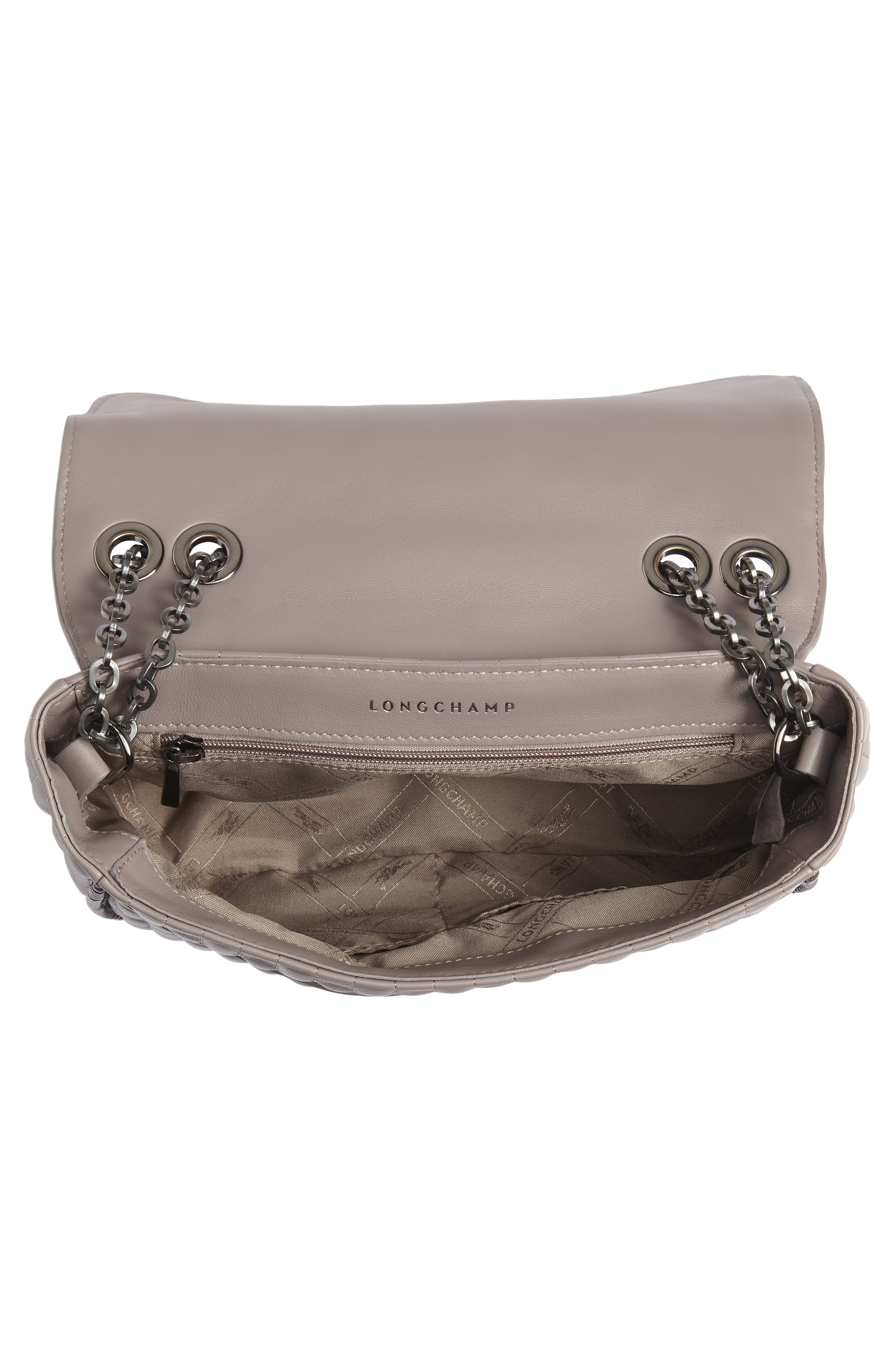 Small Leather Crossbody Bag, Alternate, color, GREY