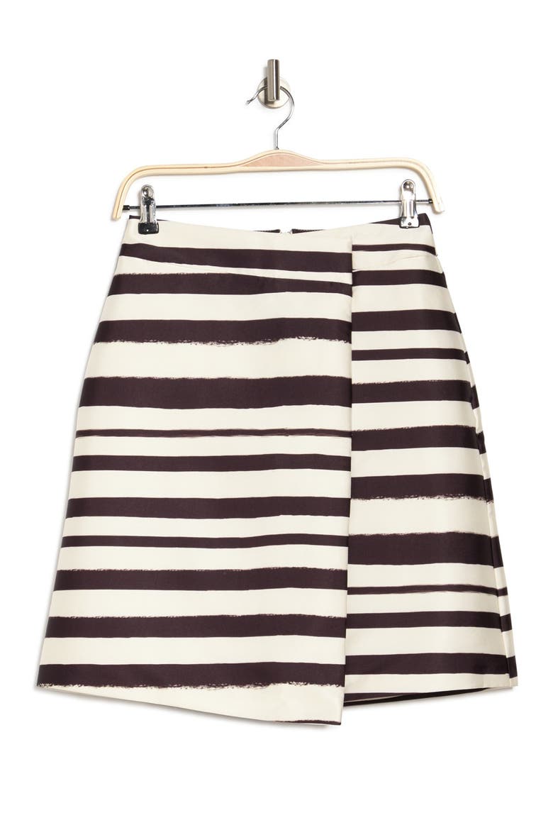 Stripe Midi Skirt (Nordstrom Exclusive), Alternate, color, BLACK