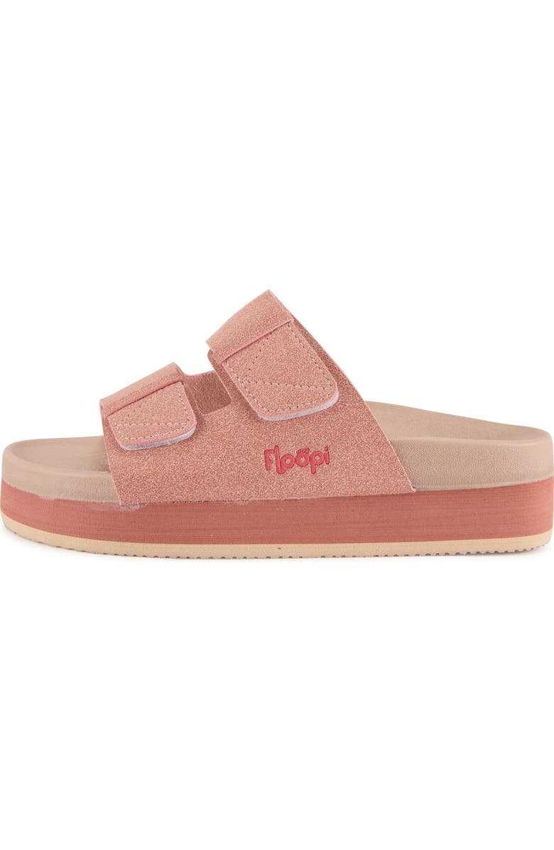 FLOOPI Double Strap Platform Slide Sandal, Alternate, color, Pink