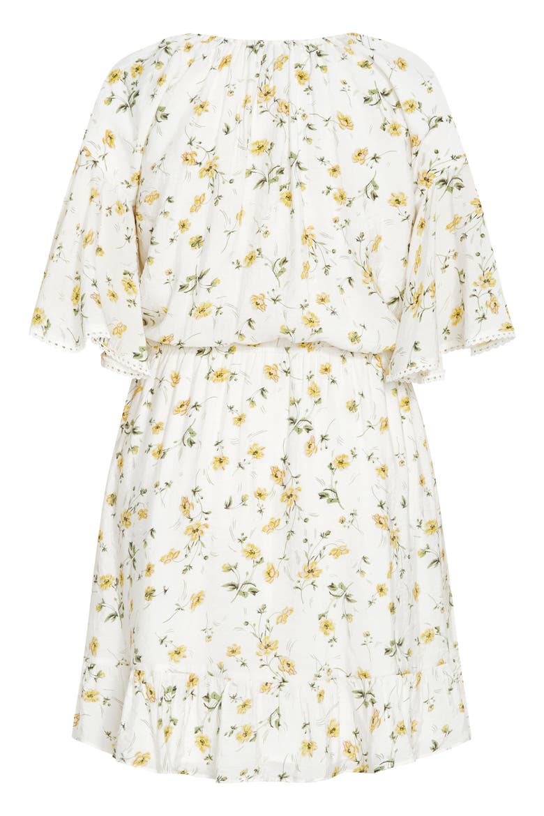 Ayanna Floral Short Sleeve Dress, Alternate, color, DAISY CHAIN