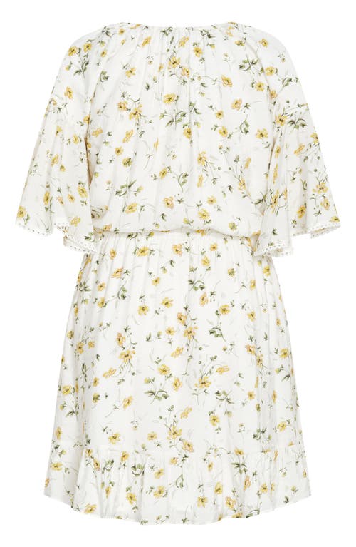 City Chic Ayanna Floral Short Sleeve Dress