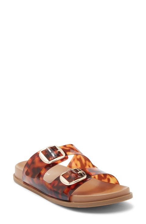 Daniela Clear Double Strap Slide Sandal (Women)