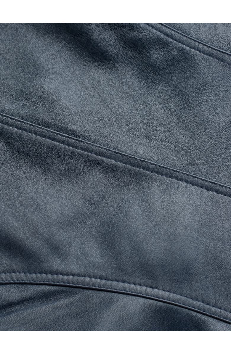 Celtic & Co. Stand Collar Biker Jacket, Alternate, color, Indigo