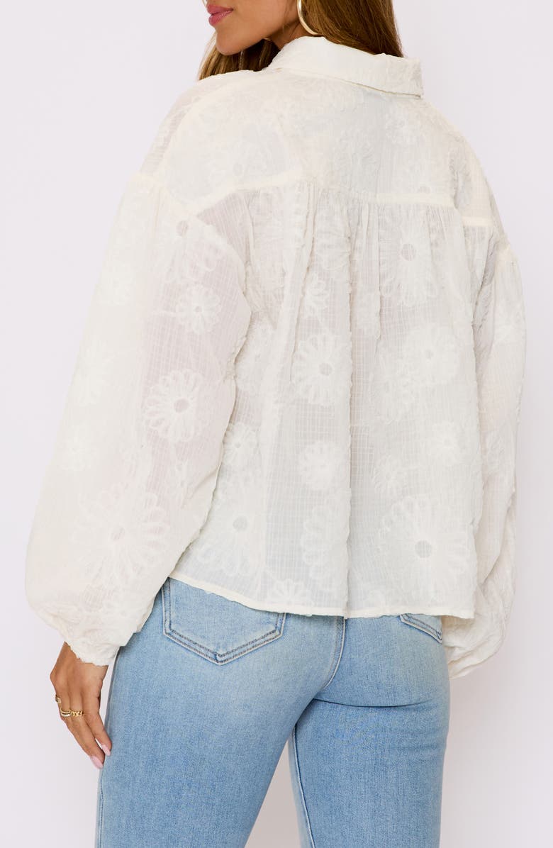 VICI Collection Marley Floral Jacquard Long Sleeve Button-Up Shirt, Alternate, color, Cream