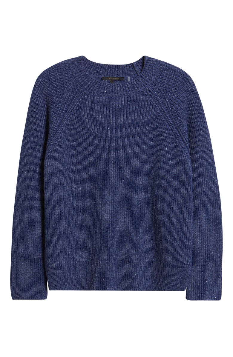 KOBI HALPERIN Spinks Metallic Crewneck Sweater, Alternate, color, Indigo