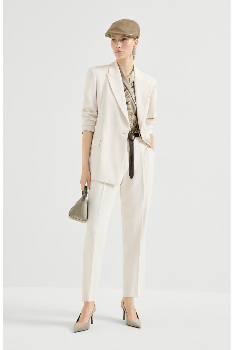 Slouchy trousers, Alternate, color, Milk