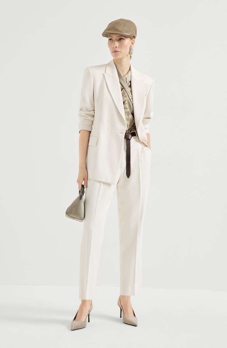 Brunello Cucinelli Slouchy trousers, Alternate, color, Milk