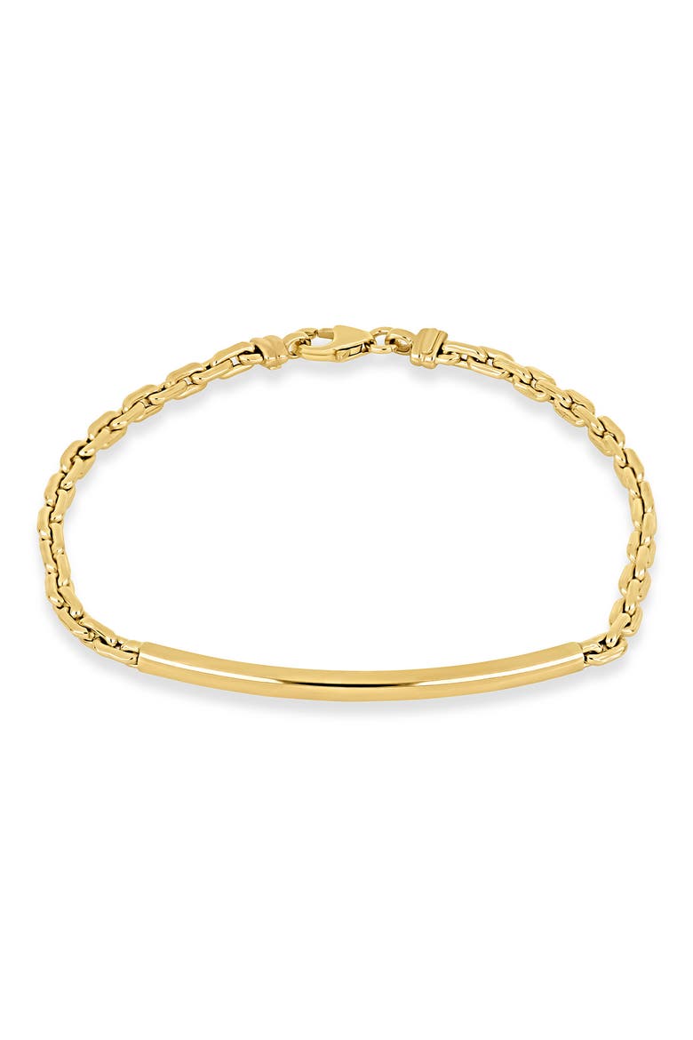 14K Gold Tube ID Bracelet (Online Trunk Show), Alternate, color, 14K YELLOW GOLD