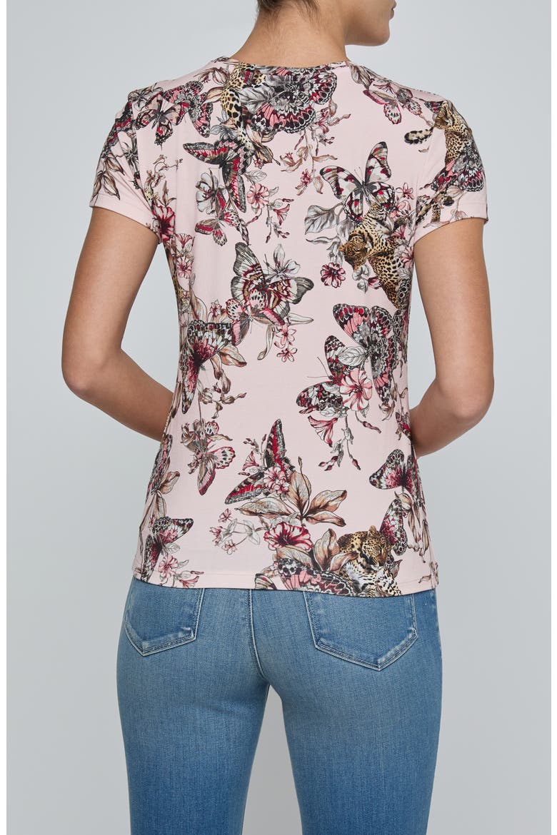 Ressi Butterfly Jungle Print T-Shirt, Alternate, color, NECTAR PINK MULTI BUTTERFLY