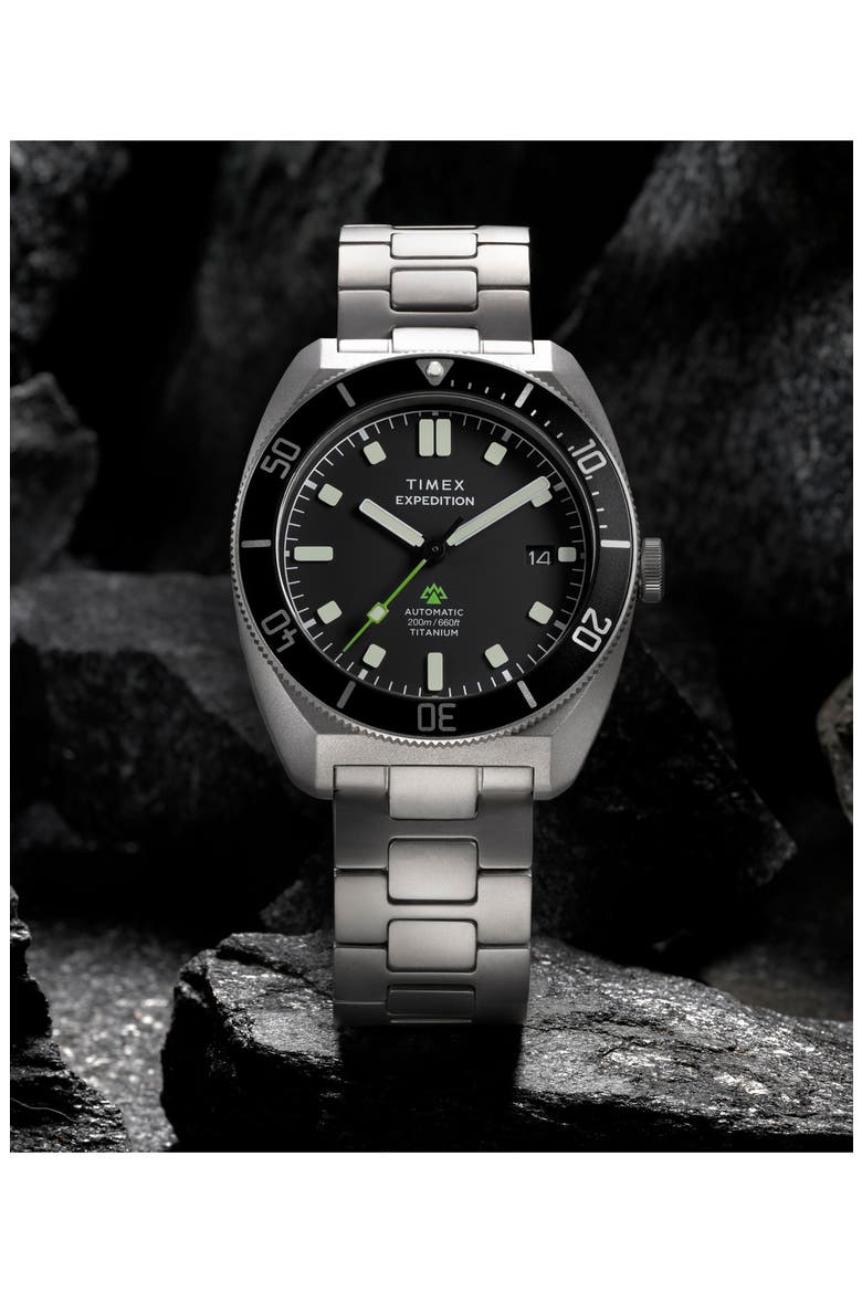 Expedition Pioneer Titanium Automatic Bracelet Watch, 41mm, Alternate, color, TITANIUM