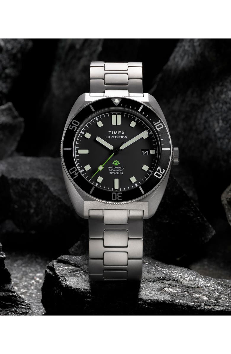 Timex<sup>®</sup> Expedition Pioneer Titanium Automatic Watch, Alternate, color, Titanium