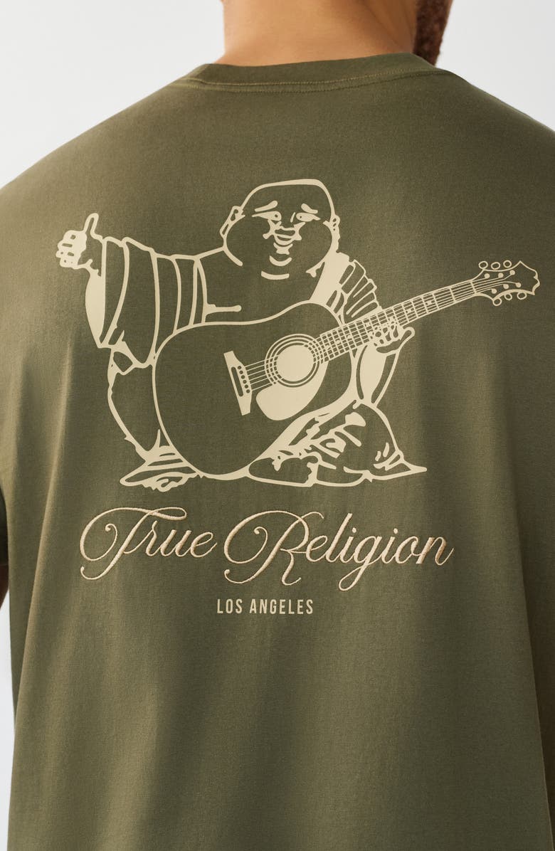 True Religion Horseshoe Buddha Graphic T-Shirt, Alternate, color, Kalamata