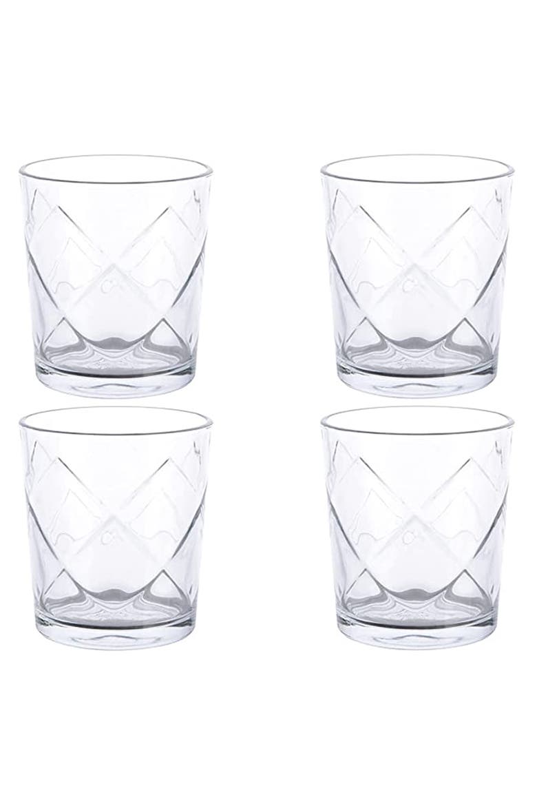 4 Piece 13.5 Ounce Double Old-Fashioned Glass Set, Alternate, color, Clear