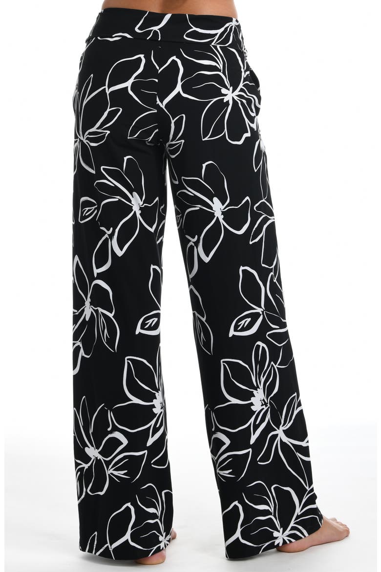 Moonlit Floral Cover-Up Pants, Alternate, color, BLACK