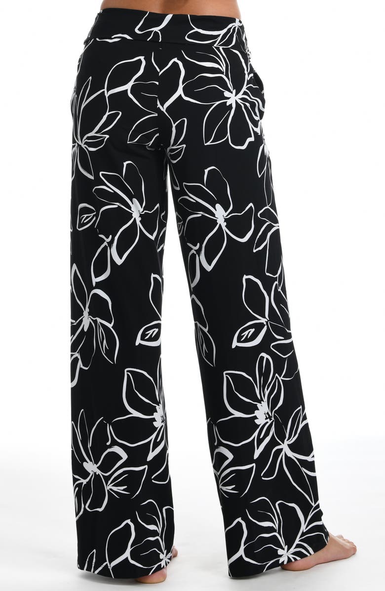 La Blanca Moonlit Floral Cover-Up Pants, Alternate, color,