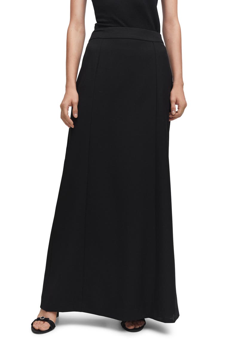 Flowy Maxi Skirt, Main, color, BLACK