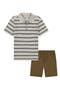 Kids' Stripe Polo & Shorts Set