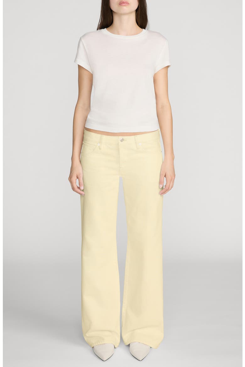 The Pixie Gray Low Rise Wide Leg Jeans, Alternate, color, LIMONCELLO