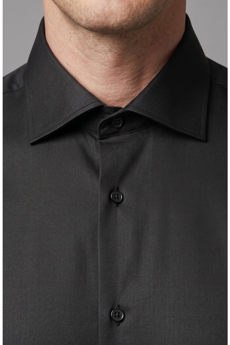 Stretch Cotton Dress Shirt, Alternate, color, BLACK