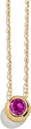 BaubleBar 18k Gold Plated Birthstone Pendant Necklace