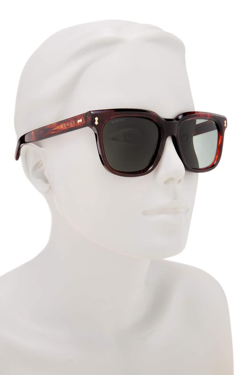 Gucci 53mm Square Sunglasses, Alternate, color, Havana Havana Grey