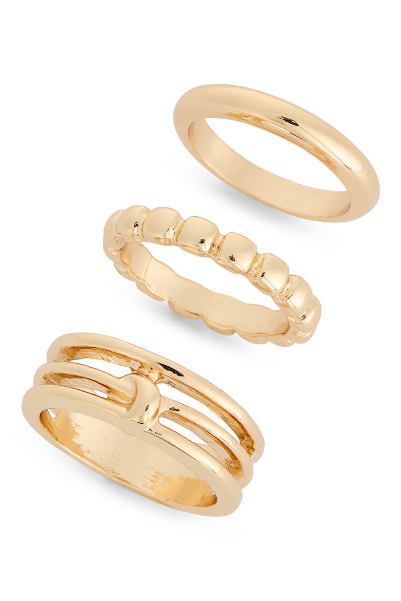 3-Pack Stackable Ring Set, Main, color, GOLD
