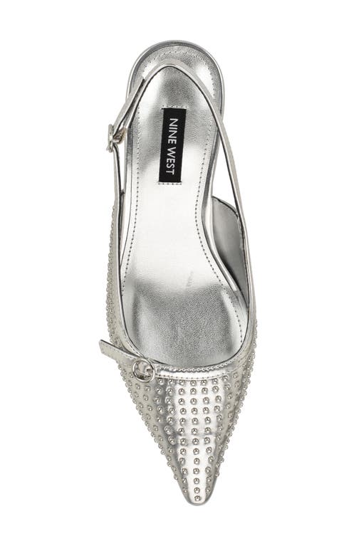 Nine West Ashlea Slingback Pointed Toe Pump In Gray