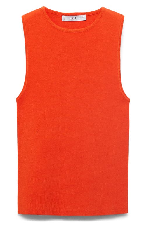 Mango Sleeveless Sweater In Orange