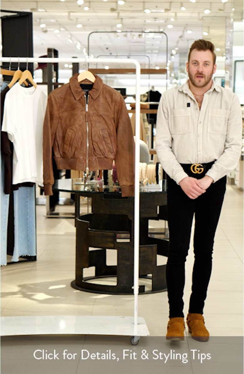 Leather Bomber Jacket, sales video thumbnail