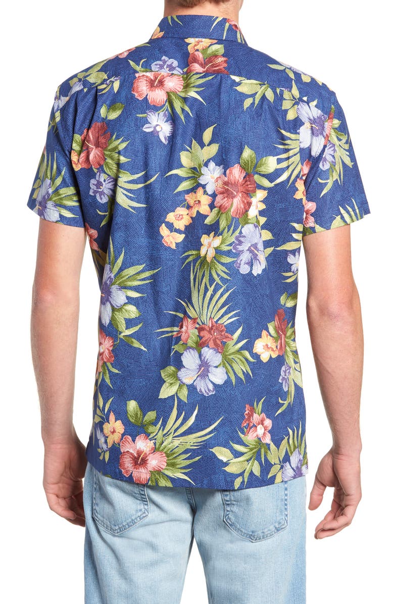 Tori Richard Tropical Filter Trim Fit Camp Shirt, Alternate, color, 