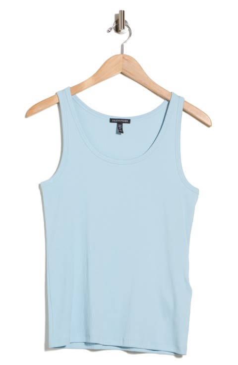 Slim Fit Scoop Neck Stretch Cotton Tank
