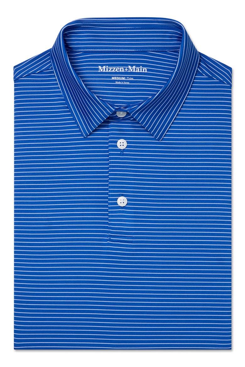 Versa Trim Fit Performance Golf Polo, Alternate, color, BLUE ALTERNATING STRIPE