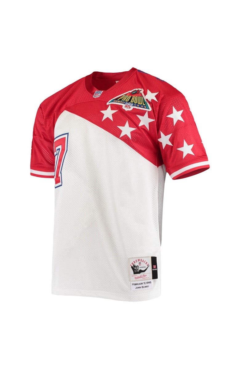 Mitchell & Ness Men's Mitchell & Ness John Elway White/Red AFC 1995 Pro Bowl Authentic Jersey, Alternate, color, 