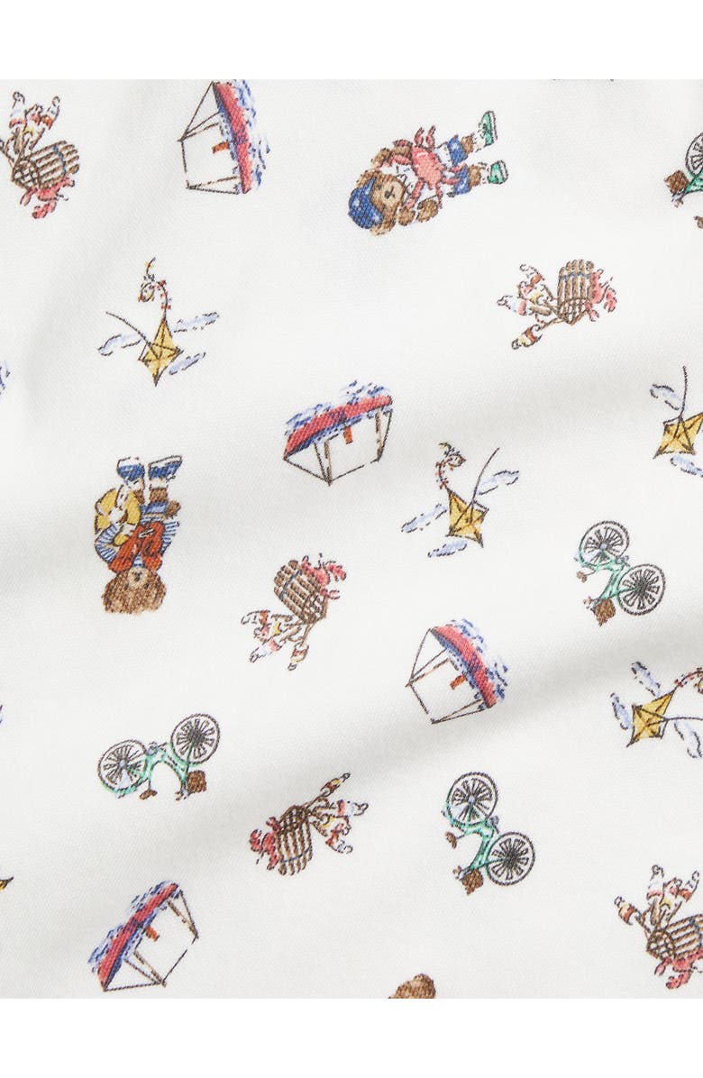 Ralph Lauren Camping Bear Print Cotton Jersey Footie, Alternate, color,