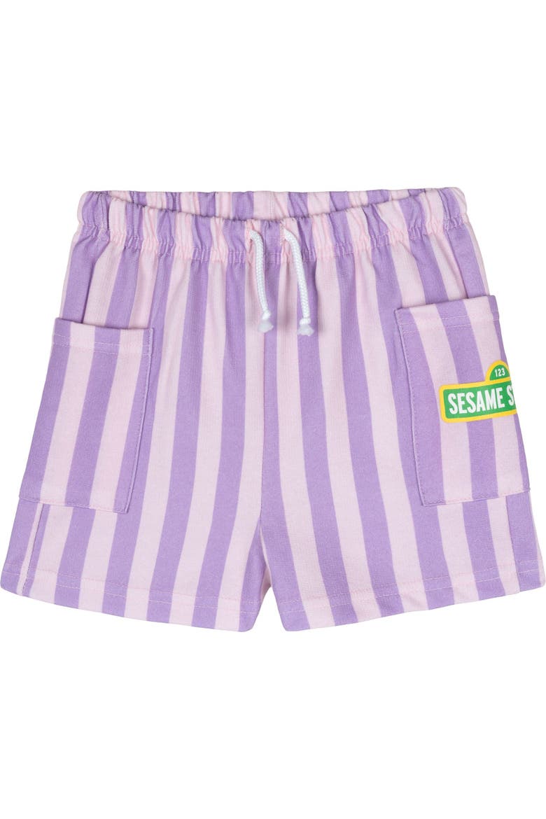 2-Piece T-Shirt and French Terry Shorts Set, Alternate, color, Sesame Pink Purple