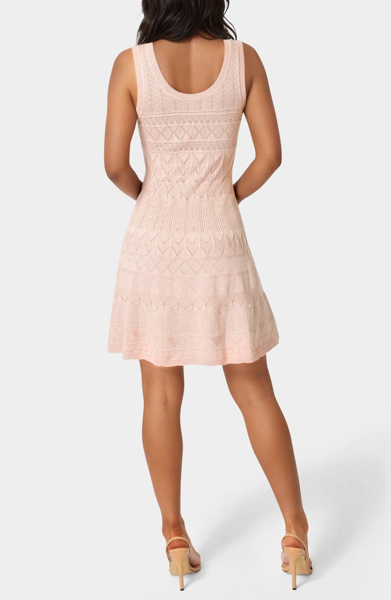 bebe Fit and Flare Ponte Knit Dress, Alternate, color, 