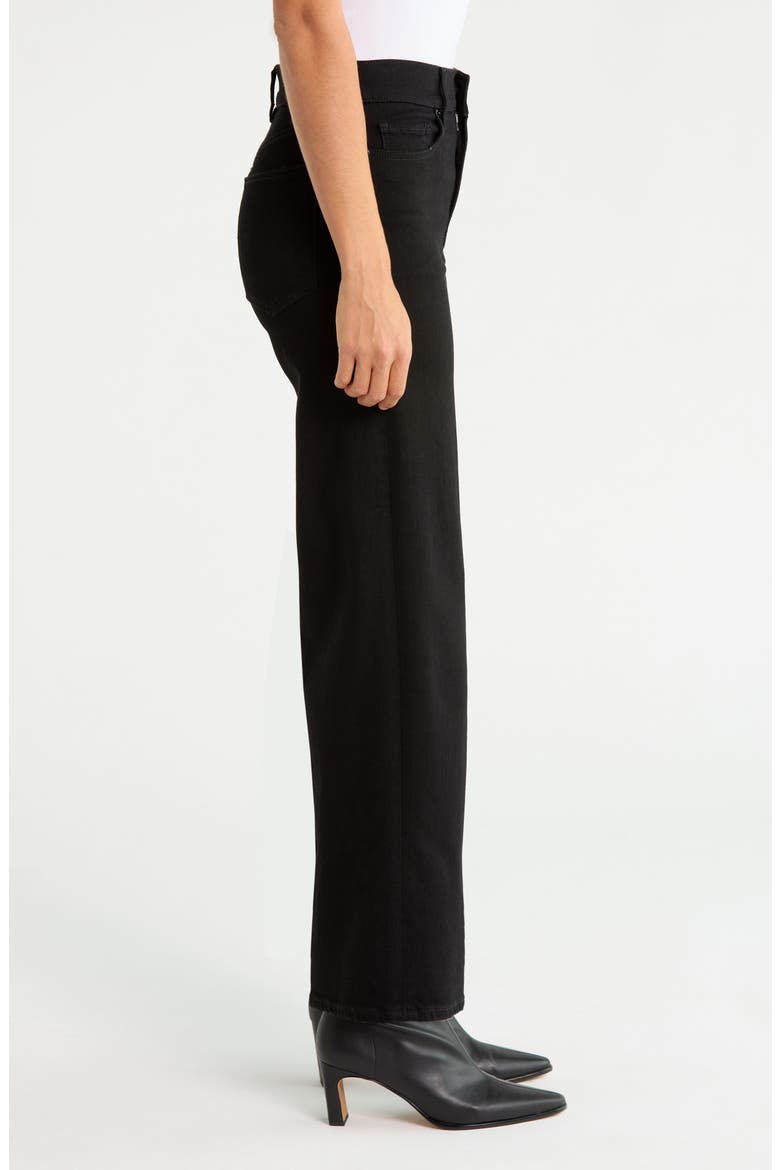 Le Pixie Slim Palazzo Wide Leg Jeans, Alternate, color, BLACK